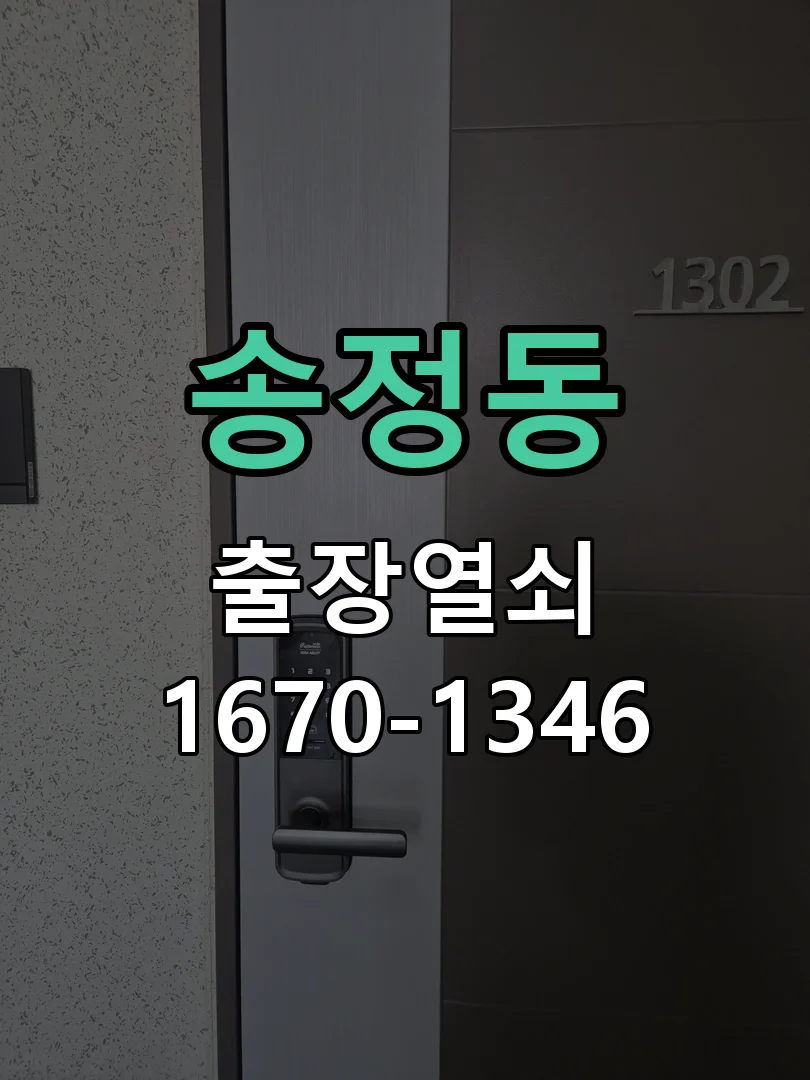 광주시 송정동 현관문 개문 작업 완료 후 점검