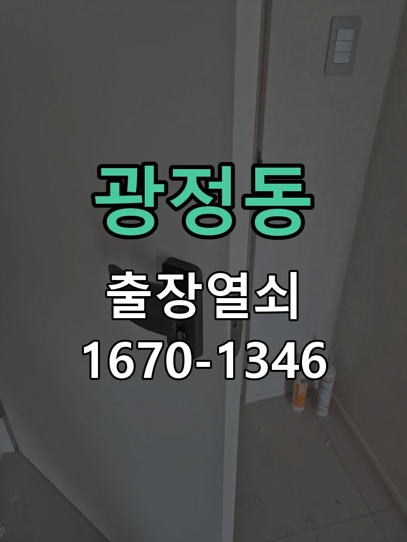 군포시 광정동 현관문 개문 작업 완료 후 점검