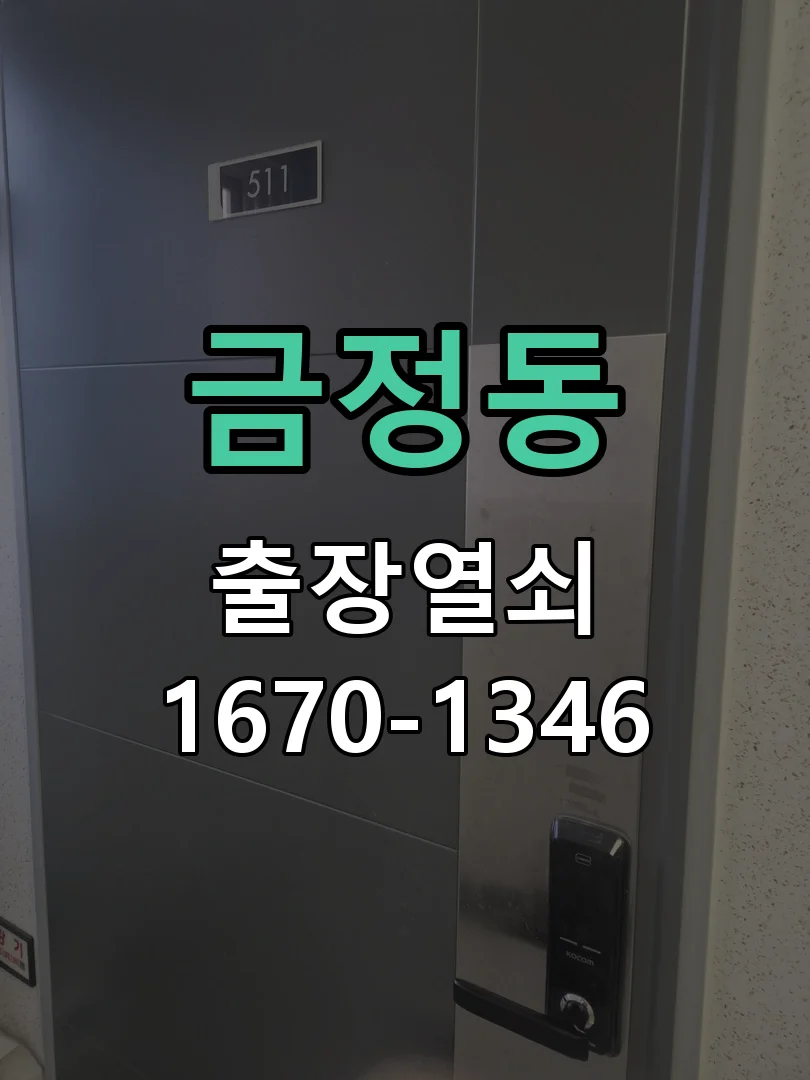 군포시 금정동 도어락 수리 현장 도착 후 상태 확인