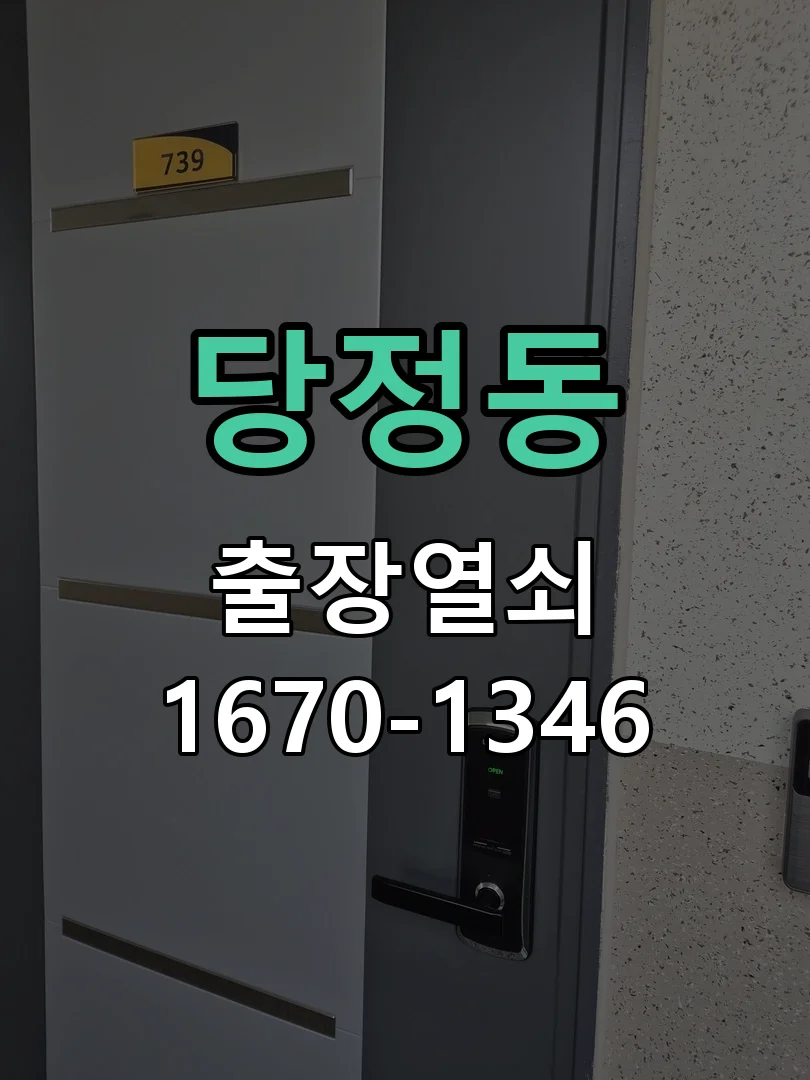 군포시 당정동 출장 열쇠 작업 진행 장면