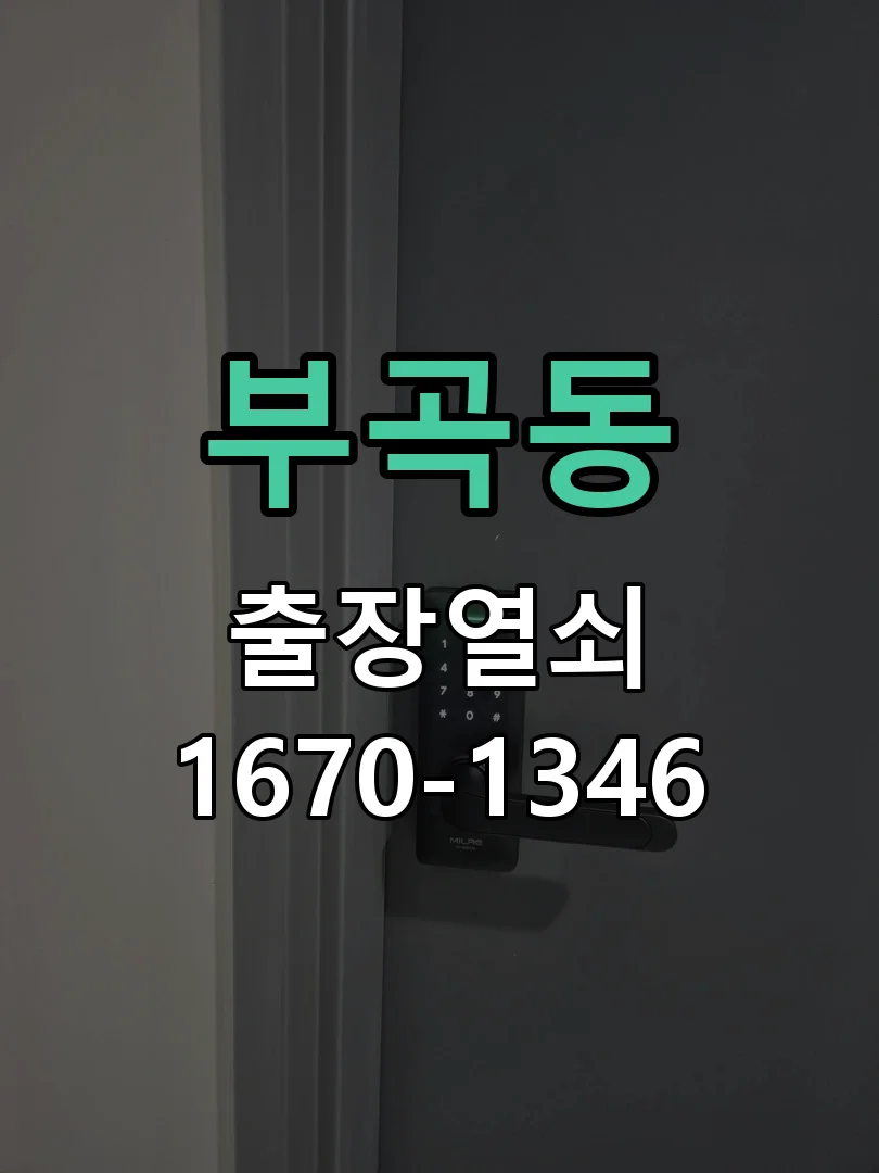 군포시 부곡동 현관문 개문 작업 완료 후 점검