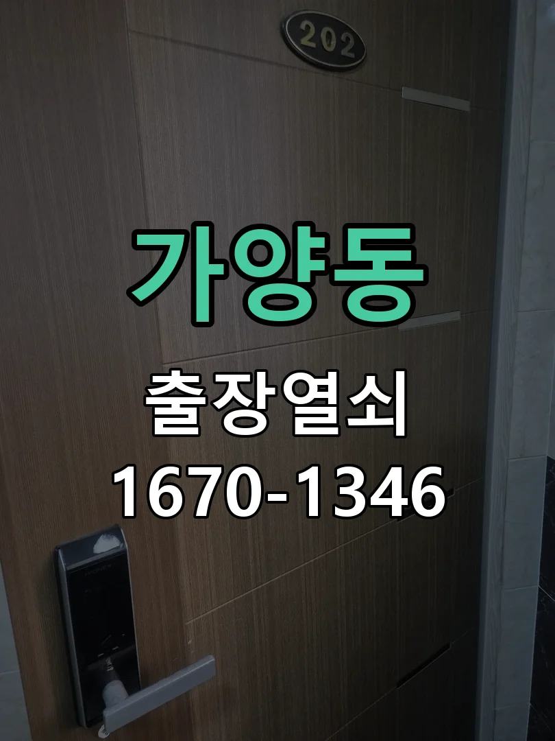 대전시 가양동 도어락 교체 작업 완료 후 점검