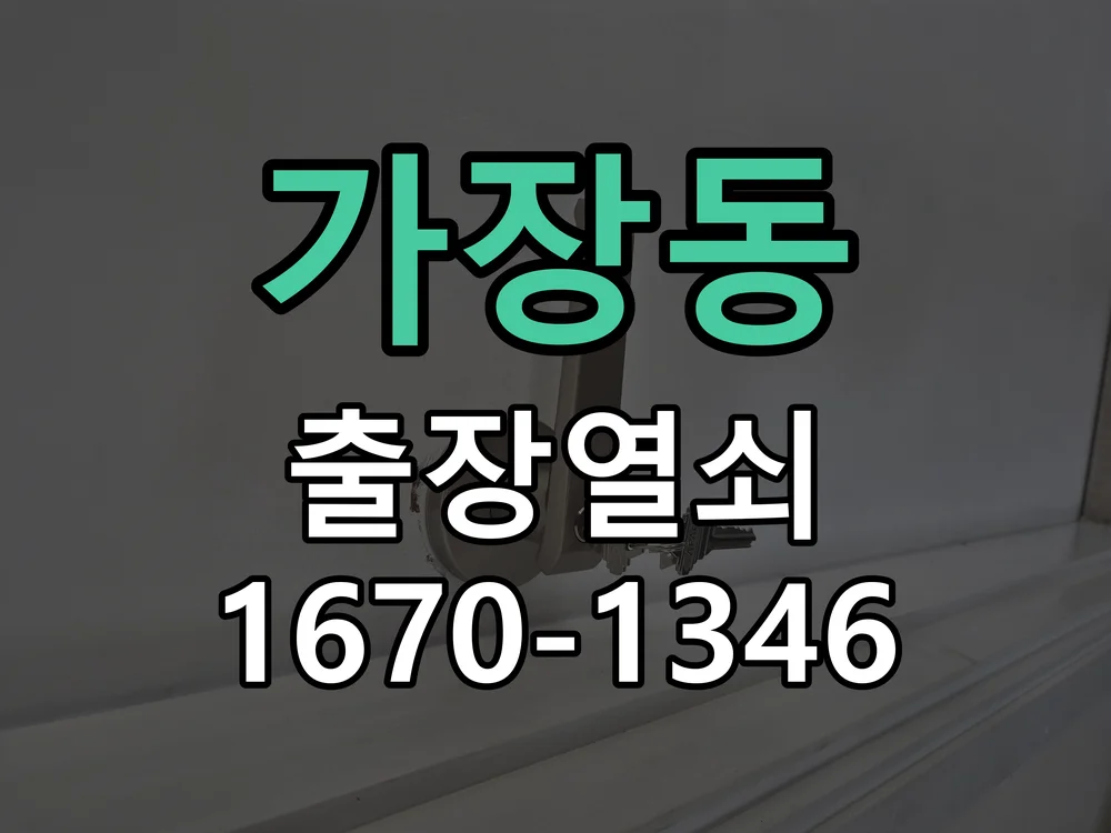 대전시 가장동 도어락 교체 작업 진행 장면