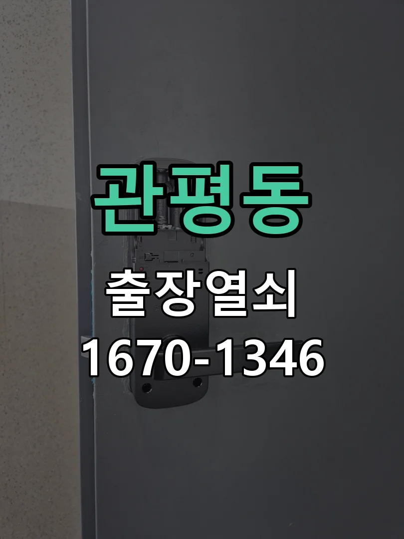 대전시 관평동 현관문 개문 작업 완료 후 점검