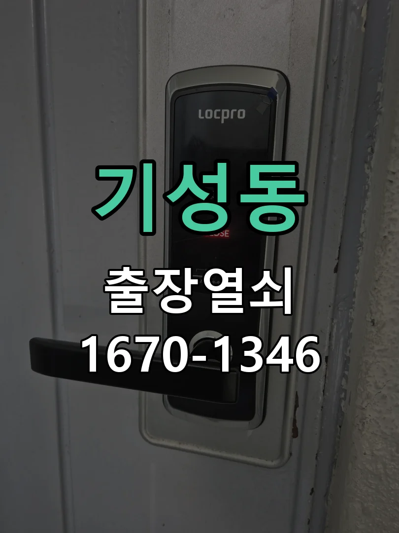 대전시 기성동 도어락 수리 작업 완료 후 점검