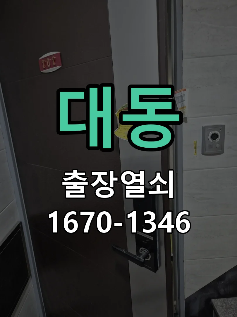 대전시 대동 현관문 개문 현장 도착 후 상태 확인