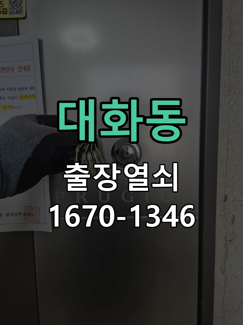 대전시 대화동 도어락 교체 작업 진행 장면