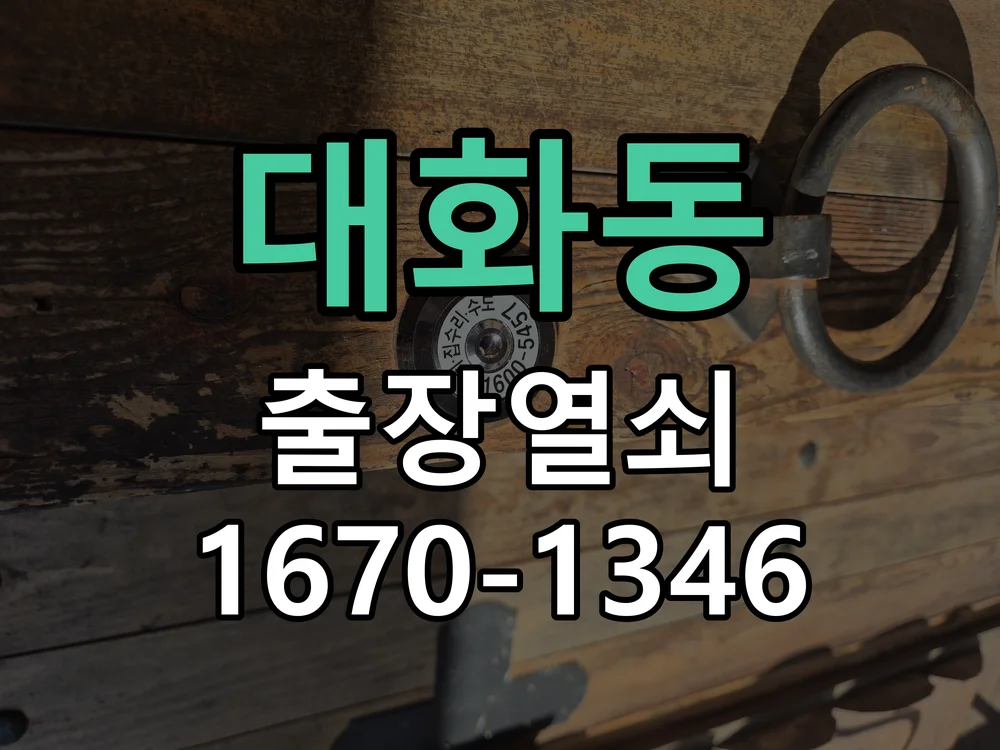대전시 대화동 도어락 교체 작업 완료 후 점검