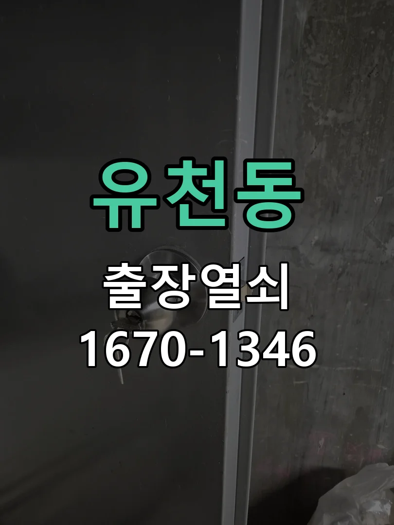 대전시 유천동 도어락 수리 작업 진행 장면