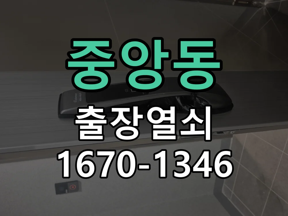 대전시 중앙동 도어락 수리 작업 완료 후 점검