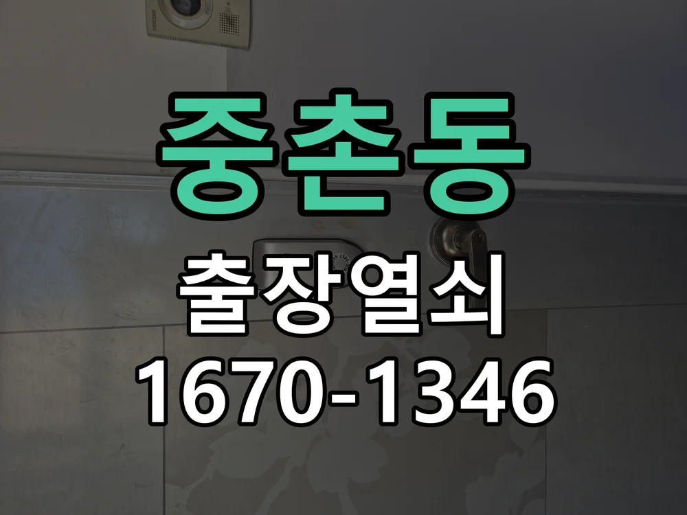 대전시 중촌동 현관문 개문 작업 완료 후 점검
