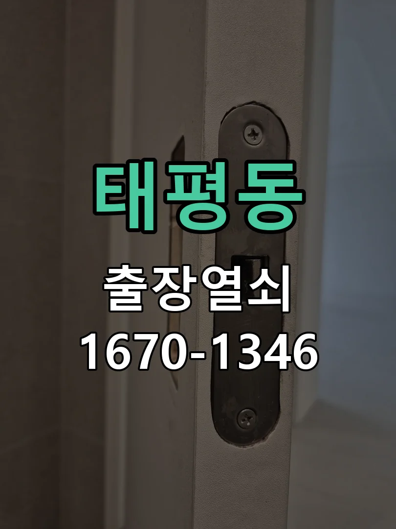 대전시 태평동 도어락 교체 작업 진행 장면