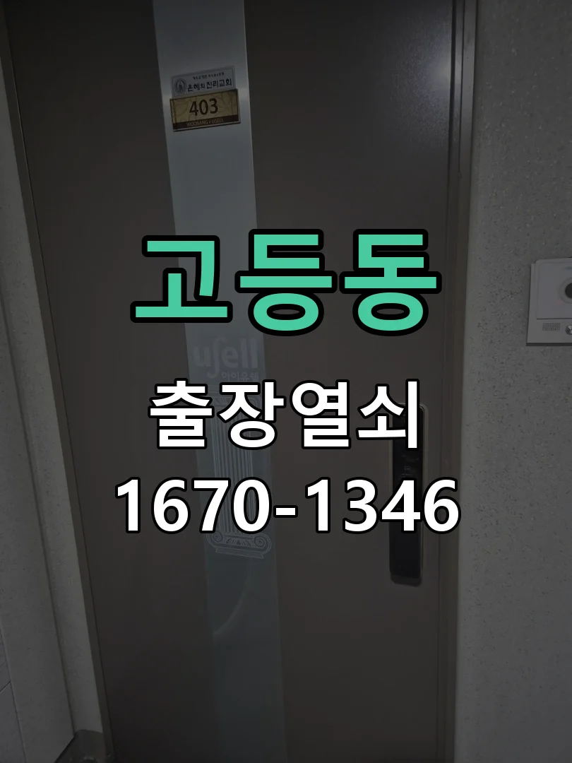 성남시 고등동 현관문 개문 작업 완료 후 점검