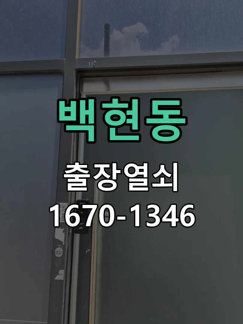 성남시 백현동 현장 도착 후 상태 확인