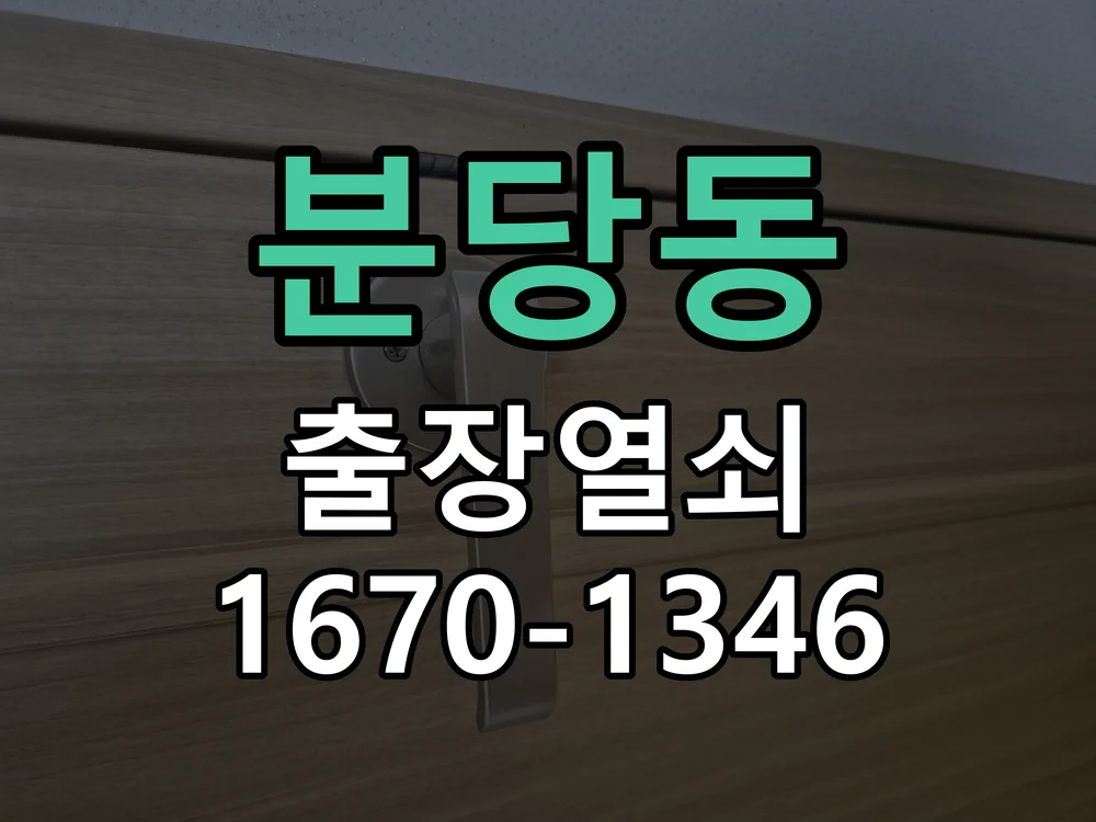 성남시 분당동 점검 및 작업