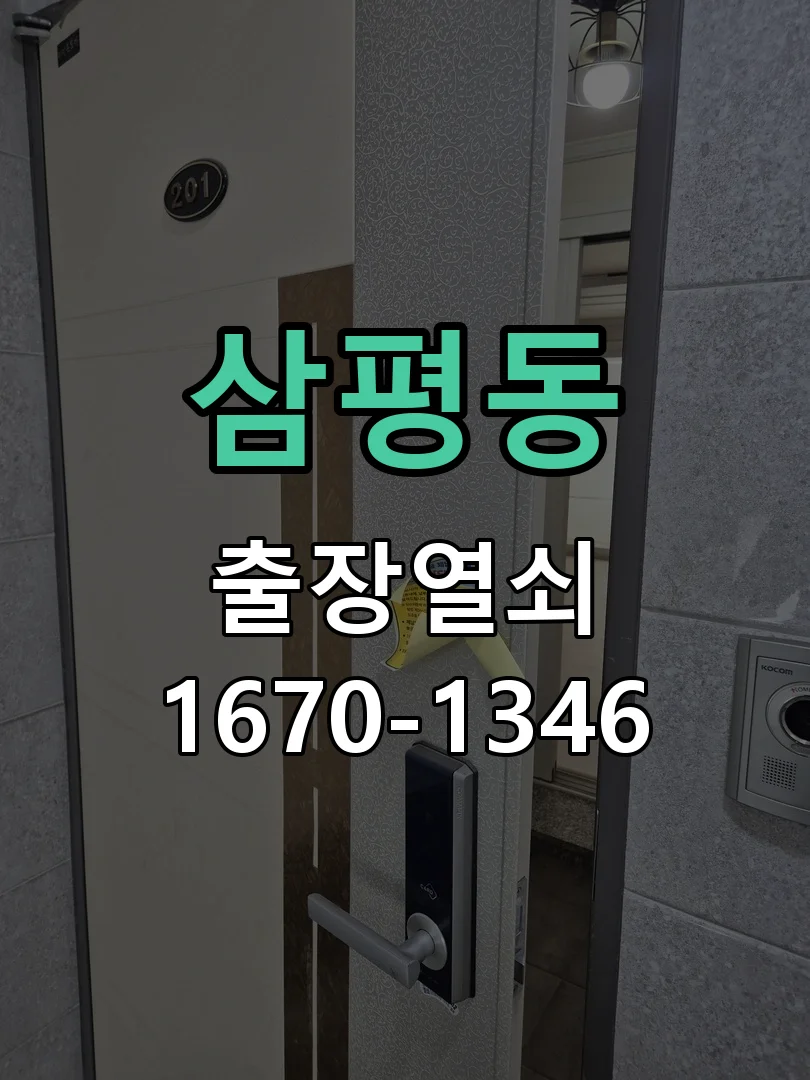 성남시 삼평동 현장 도착 후 상태 확인