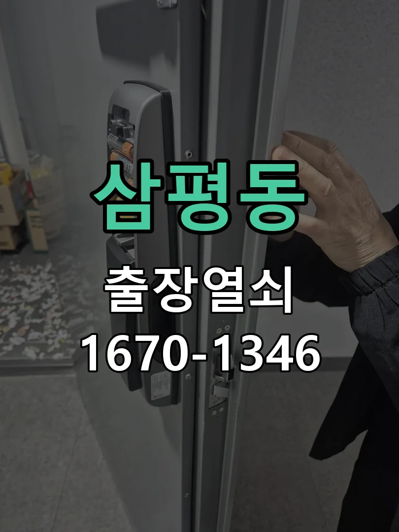 성남시 삼평동 점검 및 작업