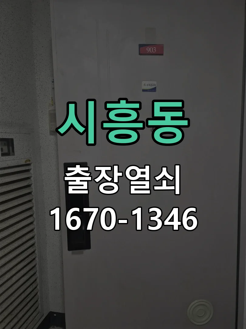 성남시 시흥동 현장 도착 후 상태 확인