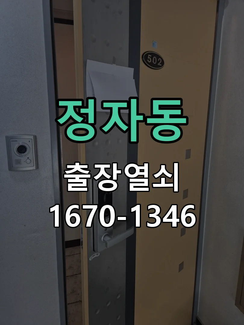 성남시 정자동 열쇠 분실 현장 도착 후 상태 확인