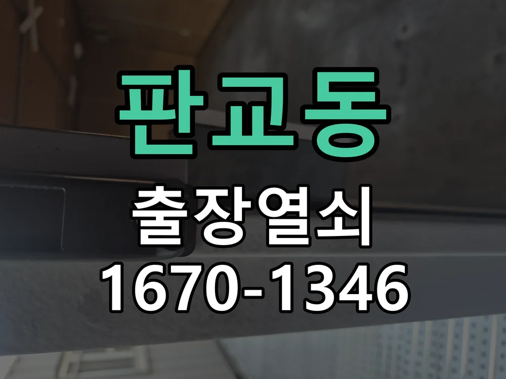 성남시 판교동 점검 및 작업