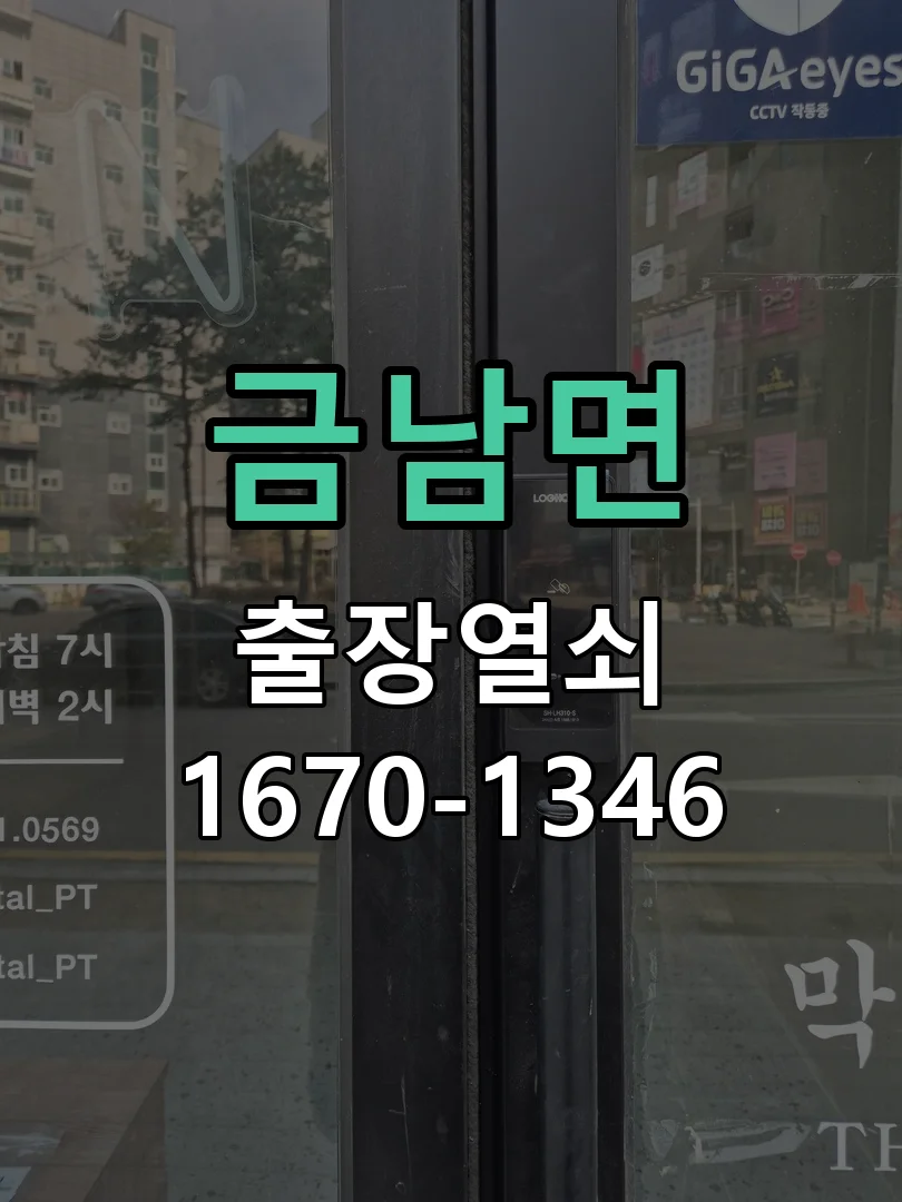세종시 금남면 현관문 개문 현장 도착 후 상태 확인