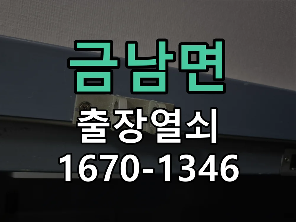 세종시 금남면 현관문 개문 작업 진행 장면