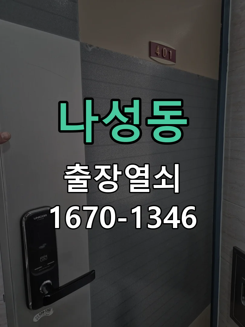 세종시 나성동 도어락 교체 작업 완료 후 점검