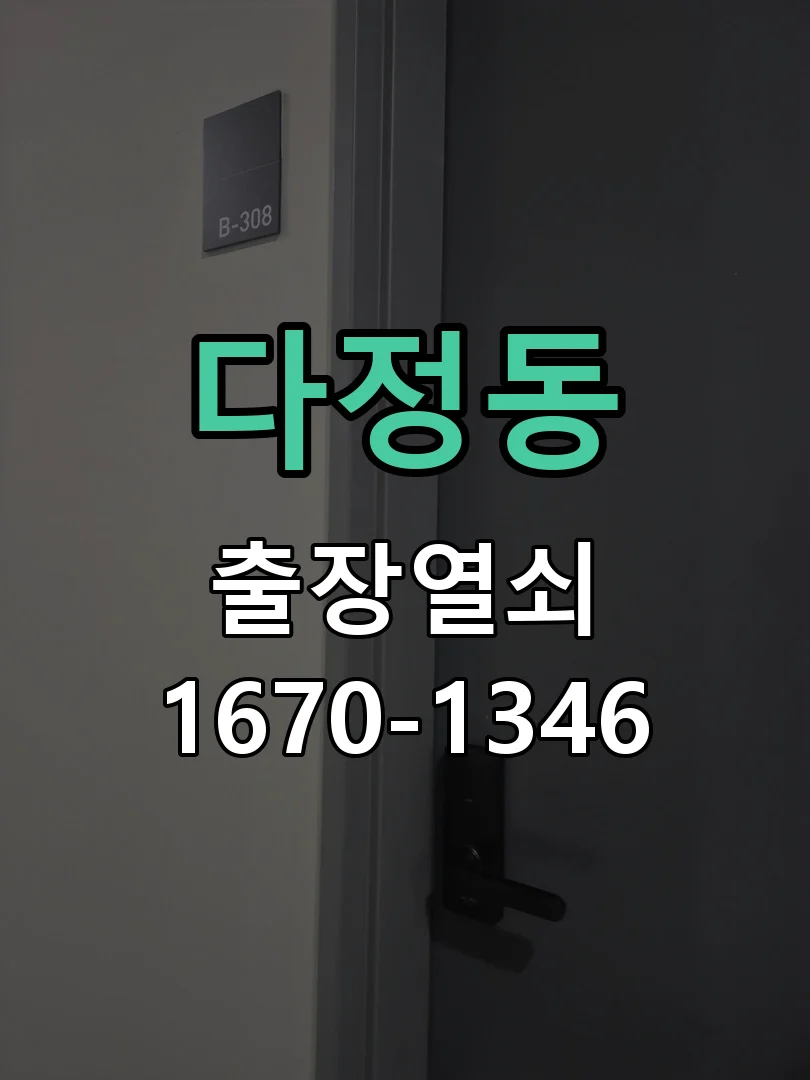 세종시 다정동 도어락 수리 작업 진행 장면