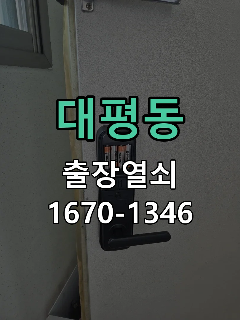 세종시 대평동 열쇠 분실 현장 도착 후 상태 확인