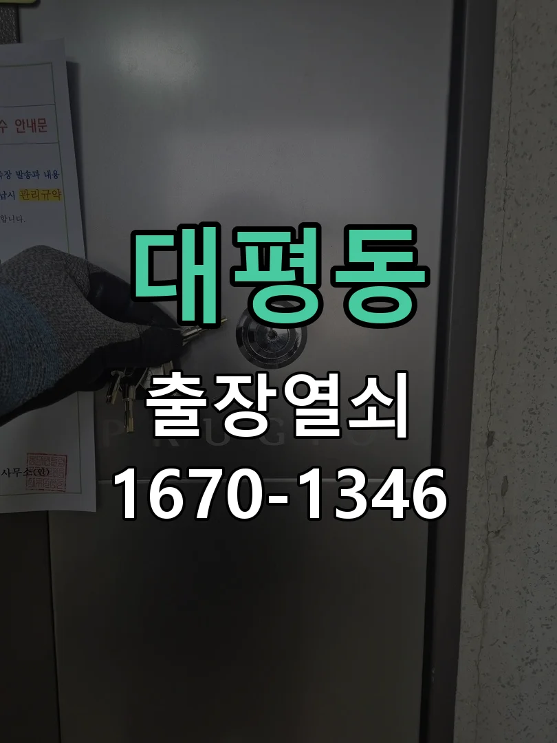세종시 대평동 열쇠 분실 작업 진행 장면