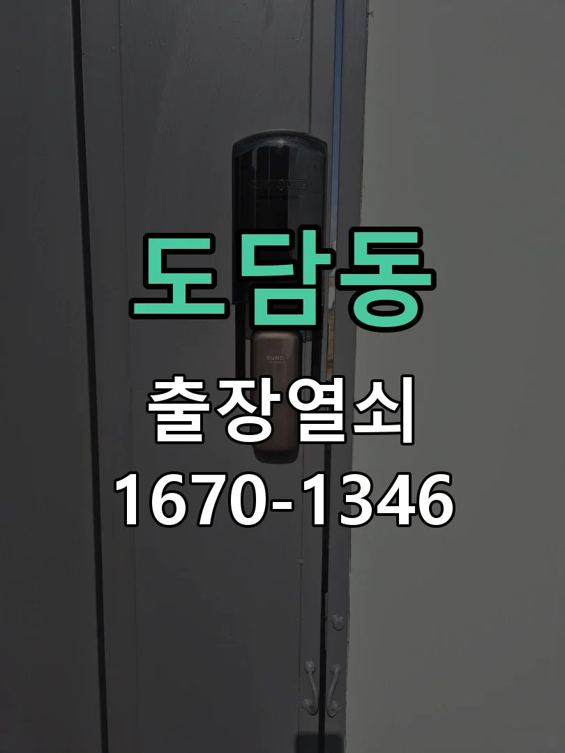세종시 도담동 도어락 수리 작업 완료 후 점검