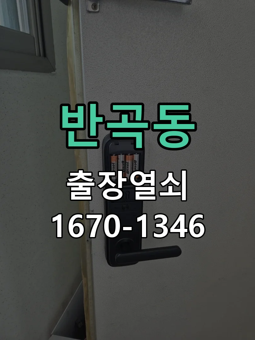 세종시 반곡동 현관문 개문 작업 진행 장면