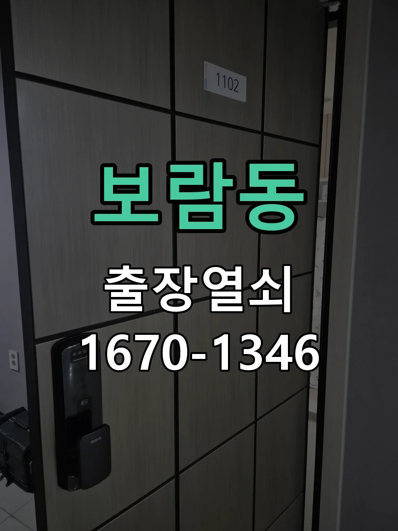 세종시 보람동 도어락 수리 작업 진행 장면