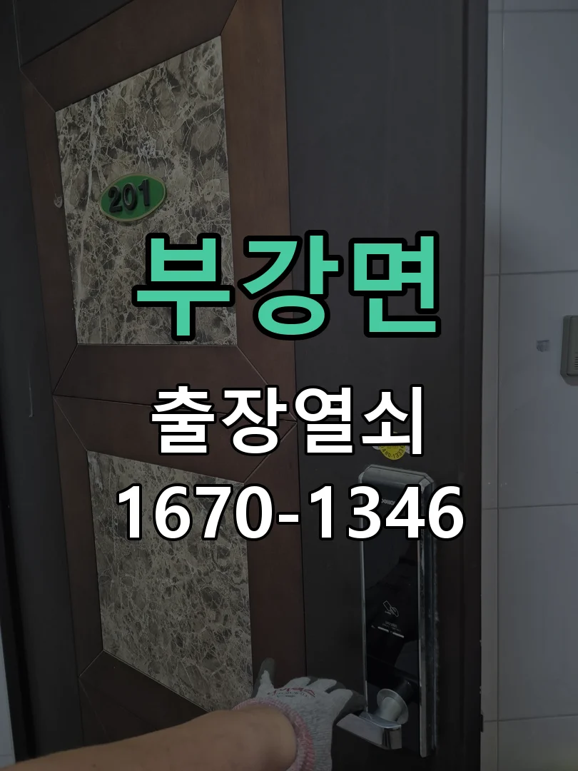 세종시 부강면 출장 열쇠 작업 진행 장면