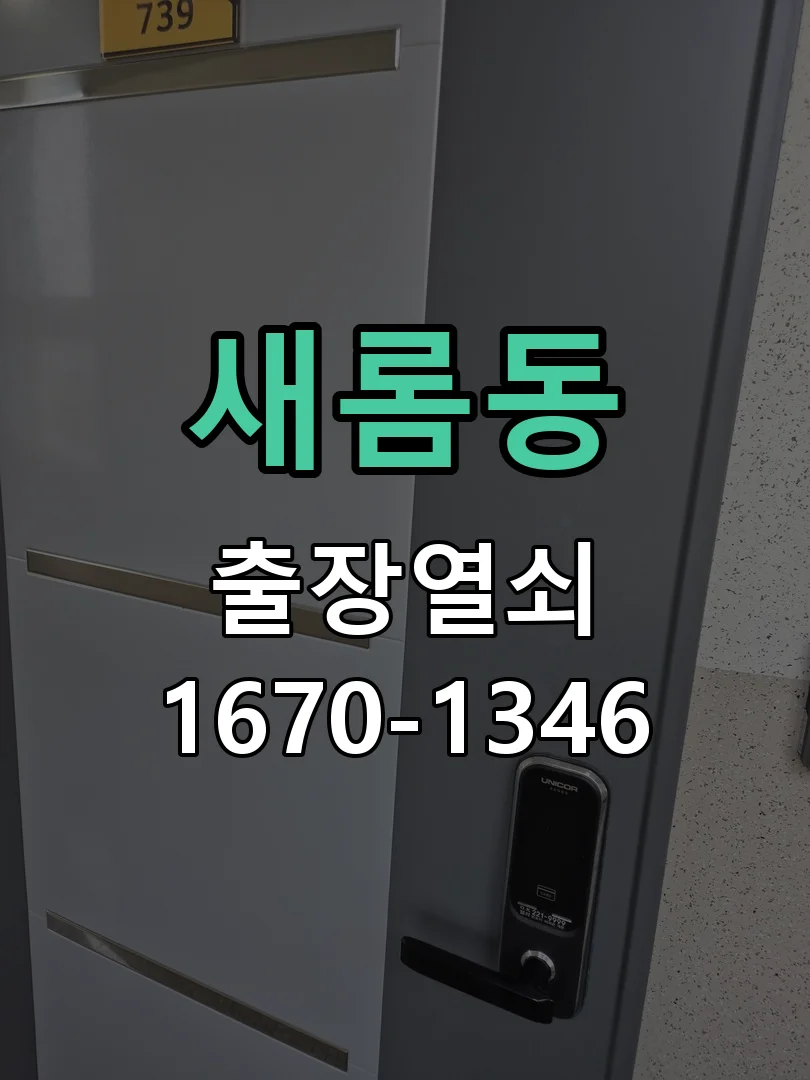 세종시 새롬동 도어락 설치 현장 도착 후 상태 확인
