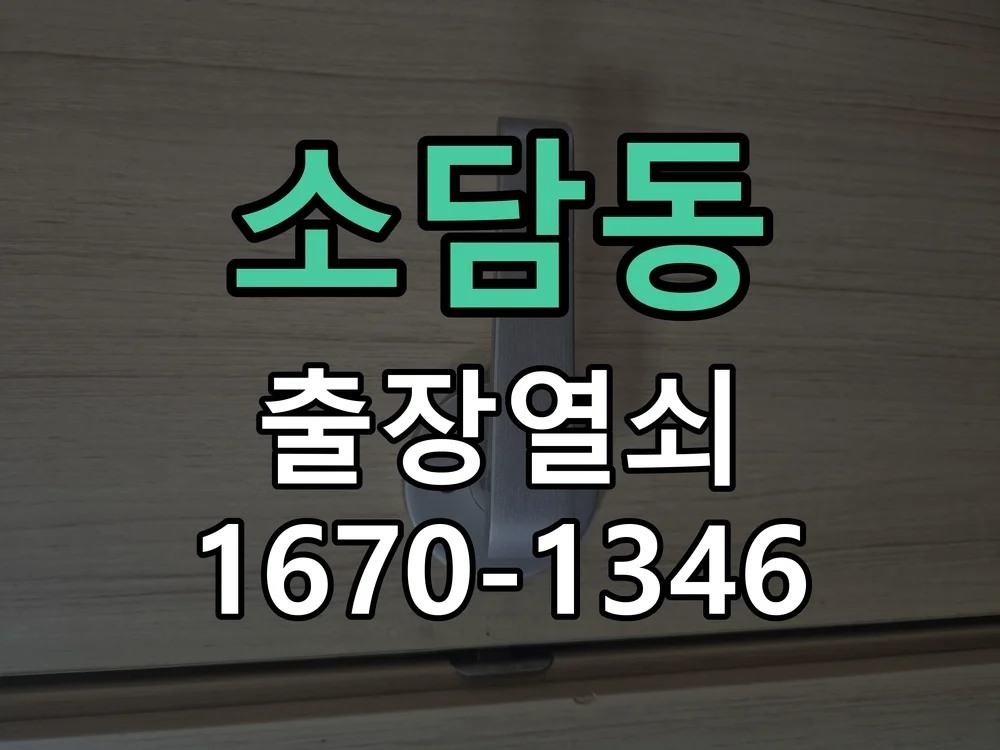 세종시 소담동 출장 열쇠 작업 진행 장면