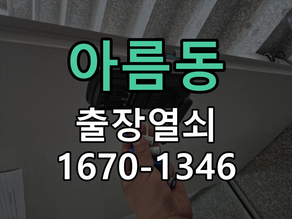 세종시 아름동 현관문 개문 작업 진행 장면