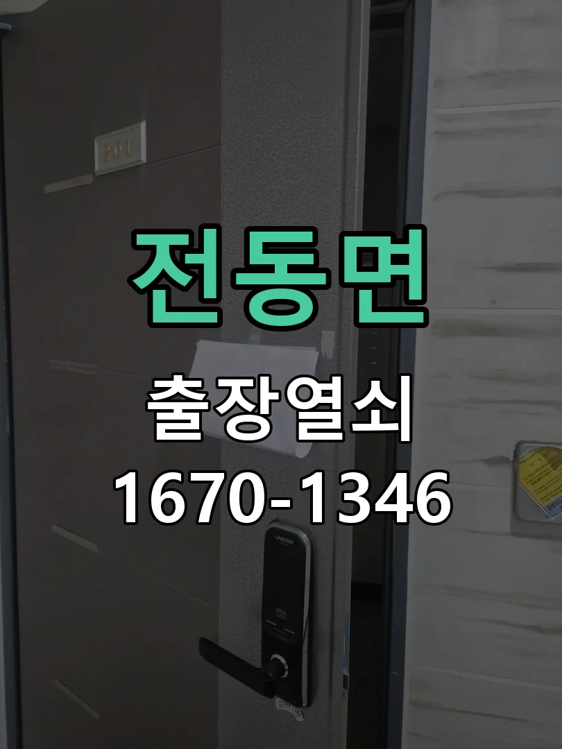 세종시 전동면 열쇠 분실 현장 도착 후 상태 확인