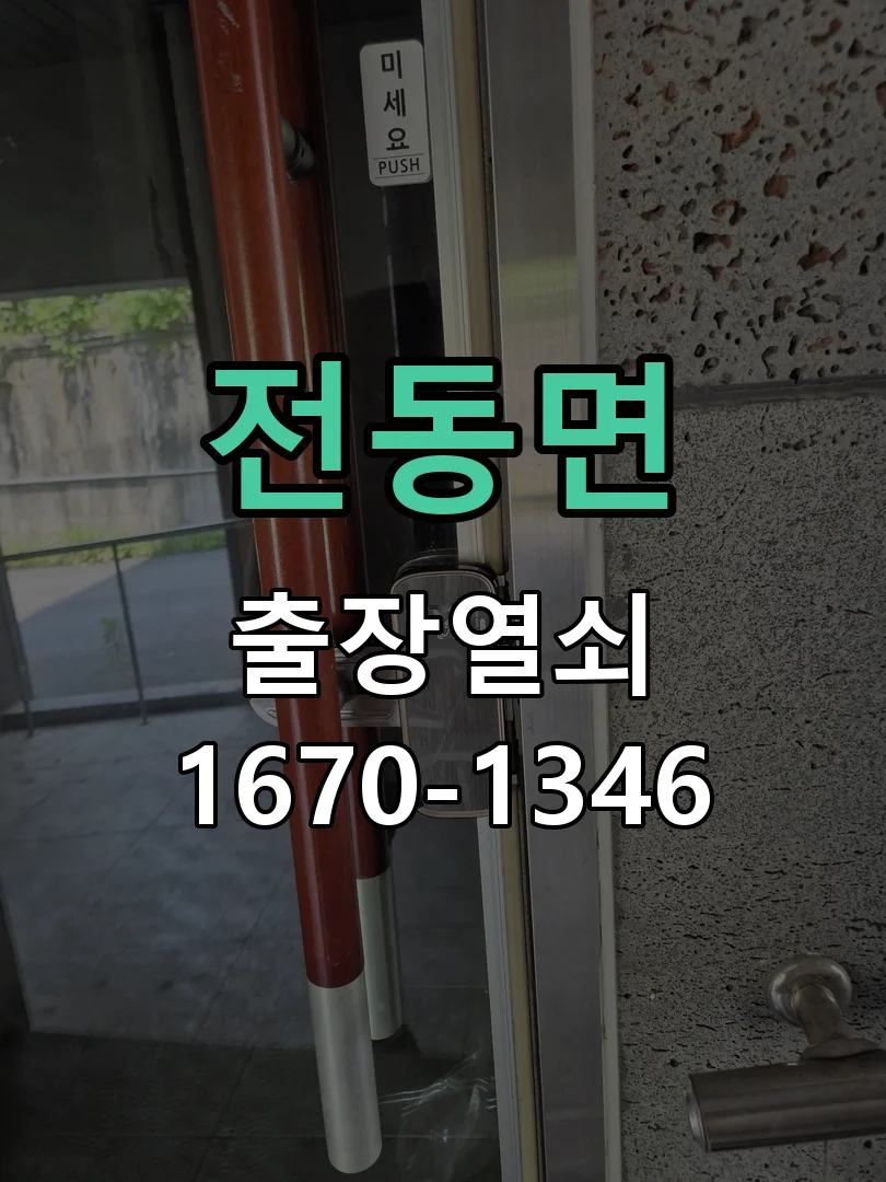 세종시 전동면 열쇠 분실 작업 완료 후 점검