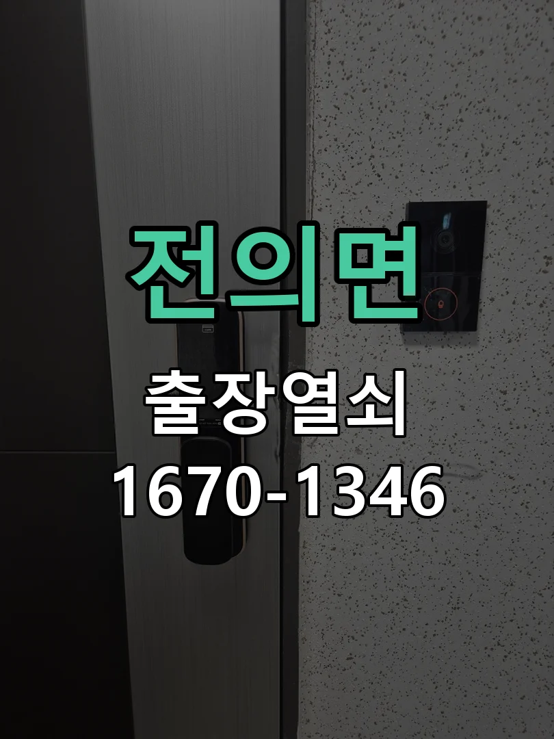 세종시 전의면 도어락 수리 현장 도착 후 상태 확인