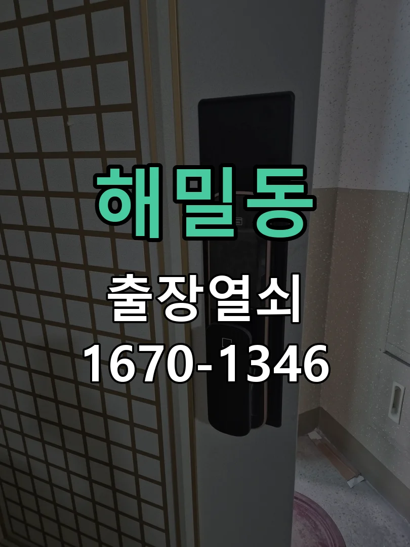세종시 해밀동 출장 열쇠 현장 도착 후 상태 확인