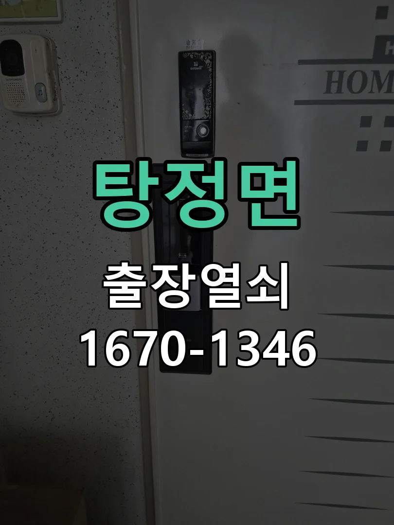 아산시 탕정면 도어락 교체 작업 완료 후 점검
