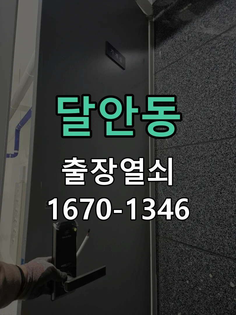 안양시 달안동 도어락 교체 작업 진행 장면