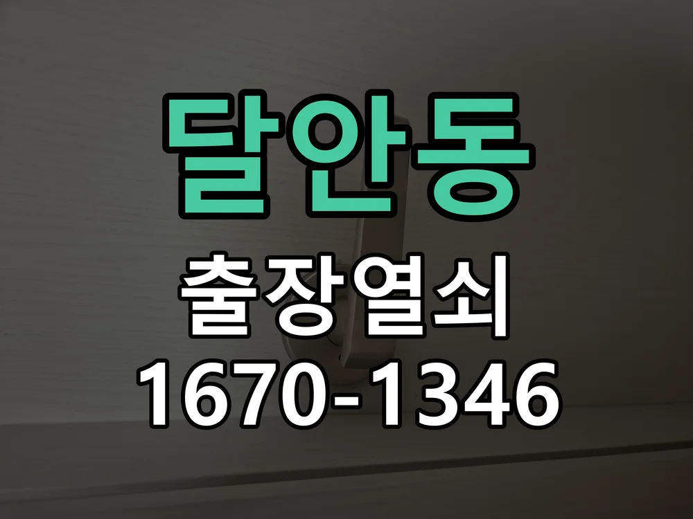 안양시 달안동 도어락 교체 작업 완료 후 점검
