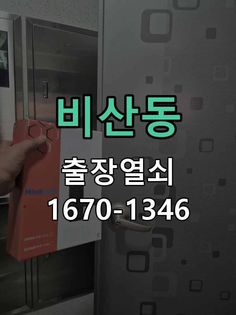 안양시 비산동 열쇠 분실 현장 도착 후 상태 확인