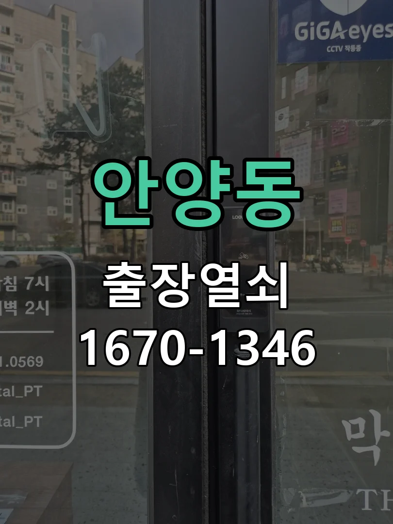 안양시 안양동 현관문 개문 현장 도착 후 상태 확인