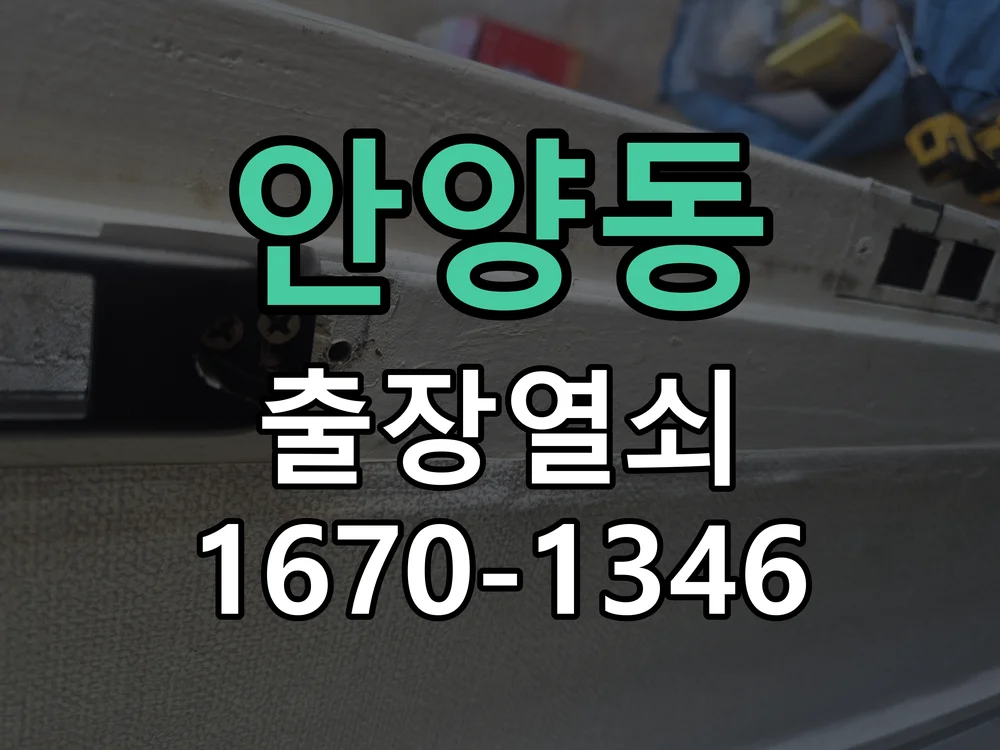 안양시 안양동 현관문 개문 작업 완료 후 점검