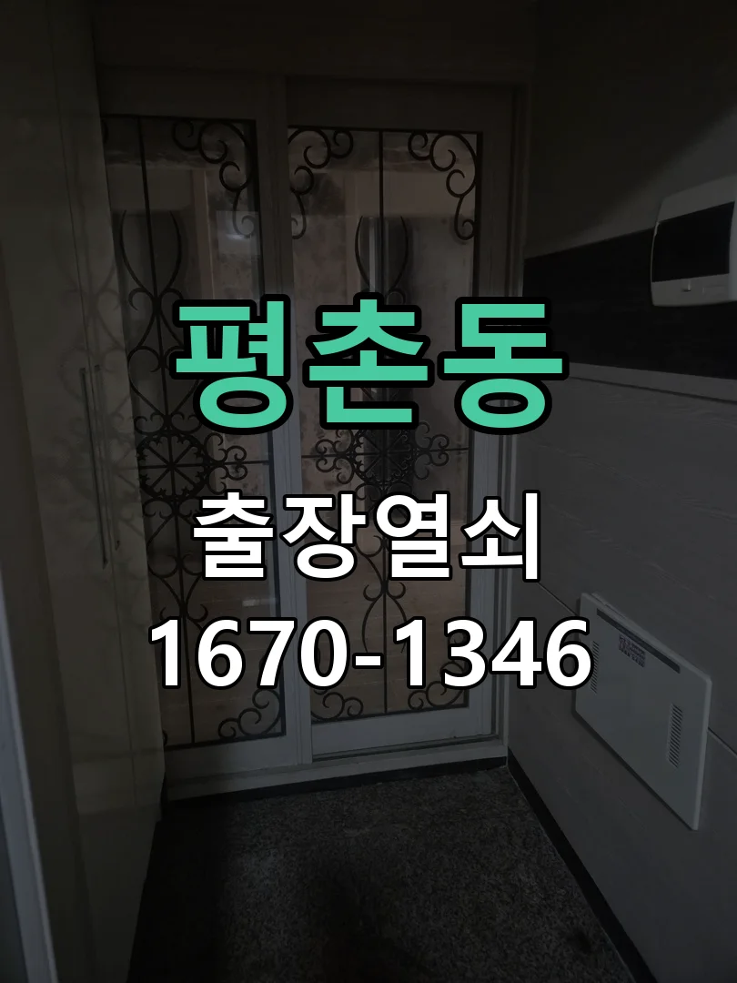 안양시 평촌동 현관문 개문 작업 완료 후 점검