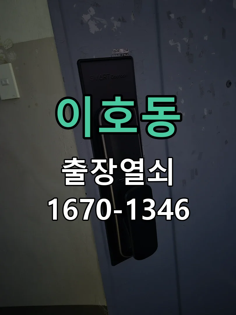 제주시 이호동 현관문 개문 작업 완료 후 점검