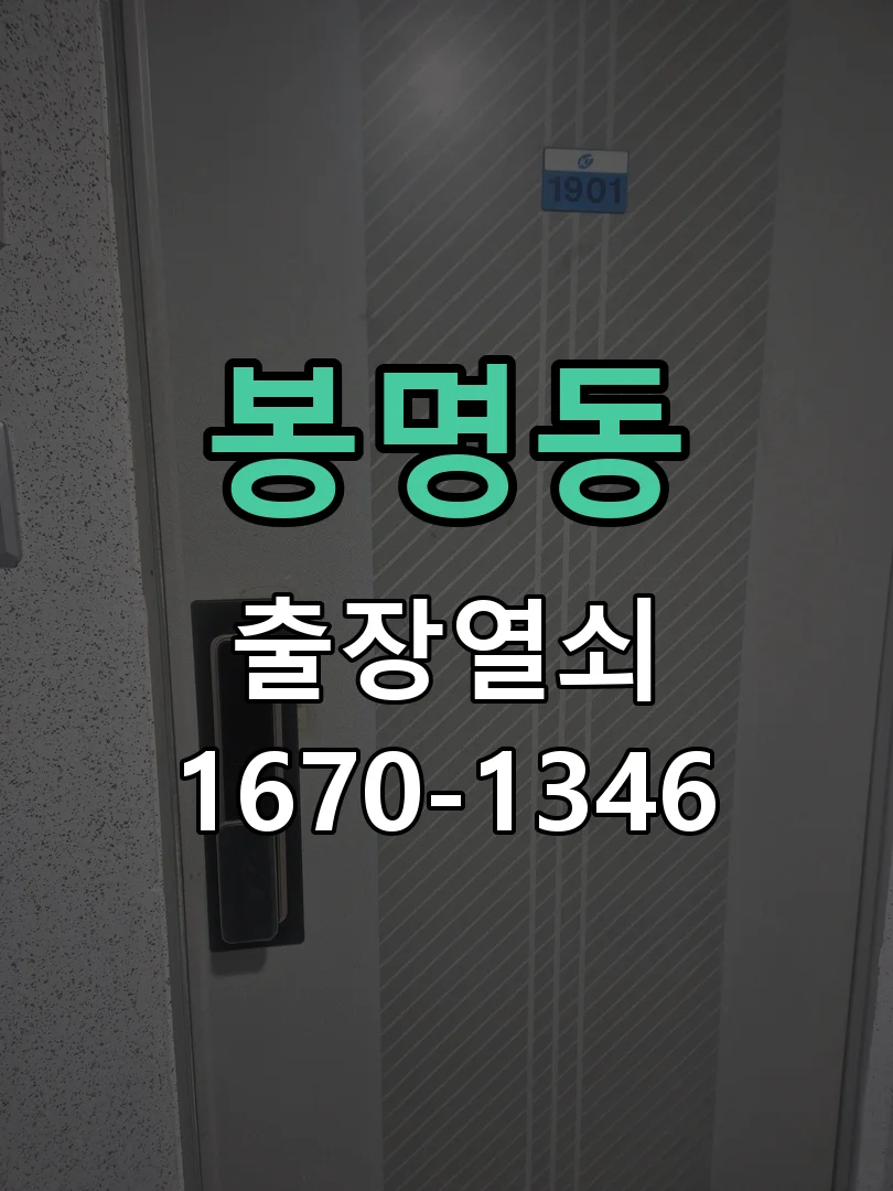 천안시 봉명동 열쇠·도어락 출장